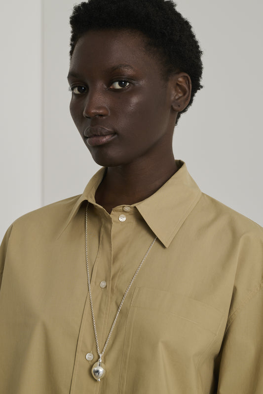 Carlotta Shirt - Dark Beige - Cotton - Women