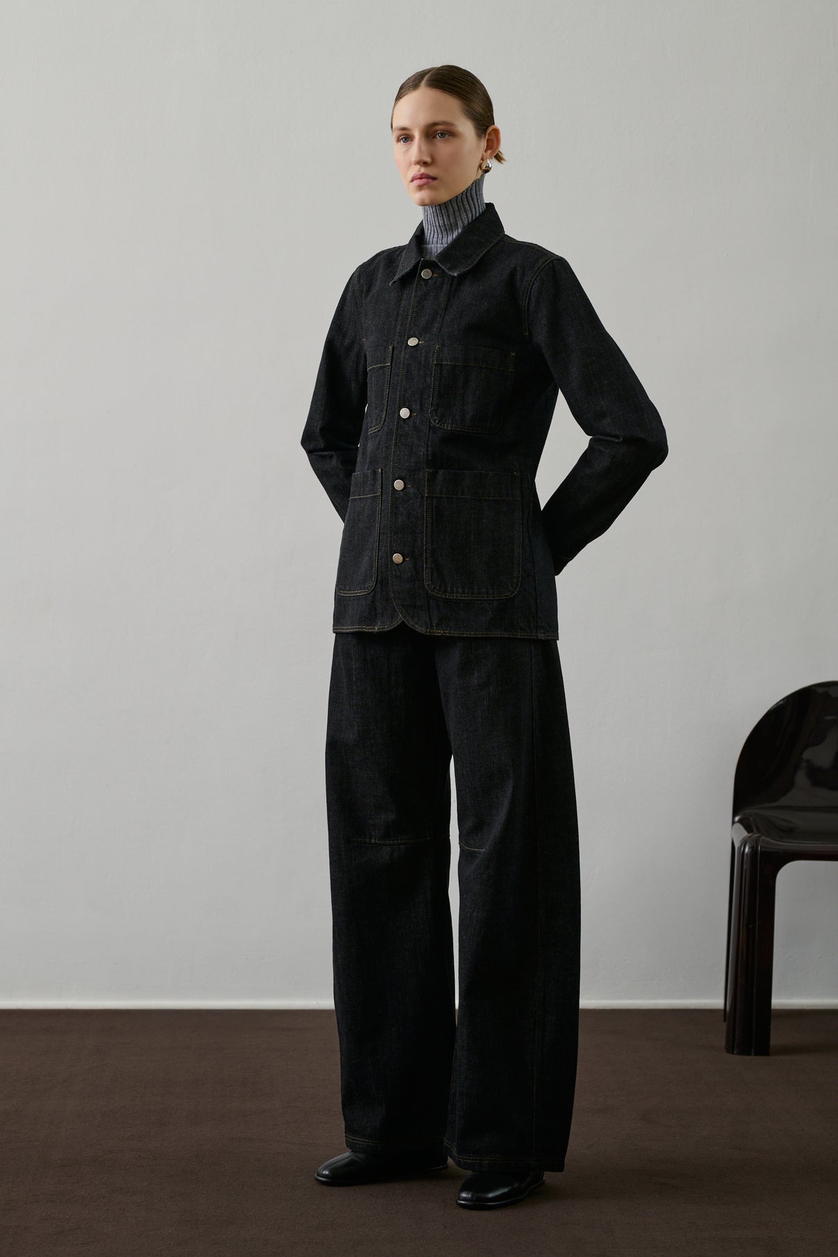 Polo Filao - Gris Chiné - Laine - Femme vue 3