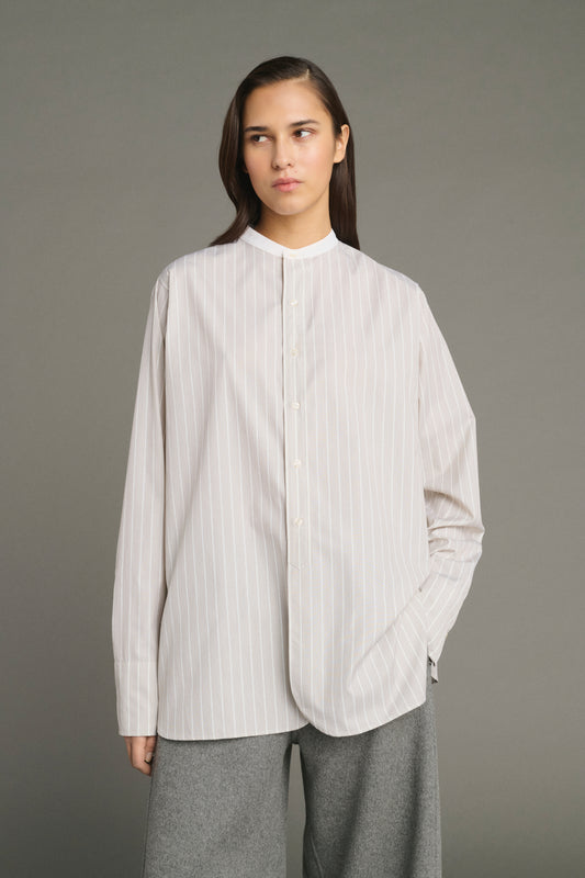 Lucile shirt - Hazelnut/Ecru - Cotton - Women