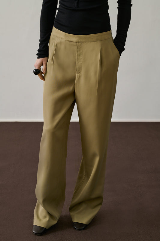 Pantalon Jessie - Sauge - Viscose - Femme