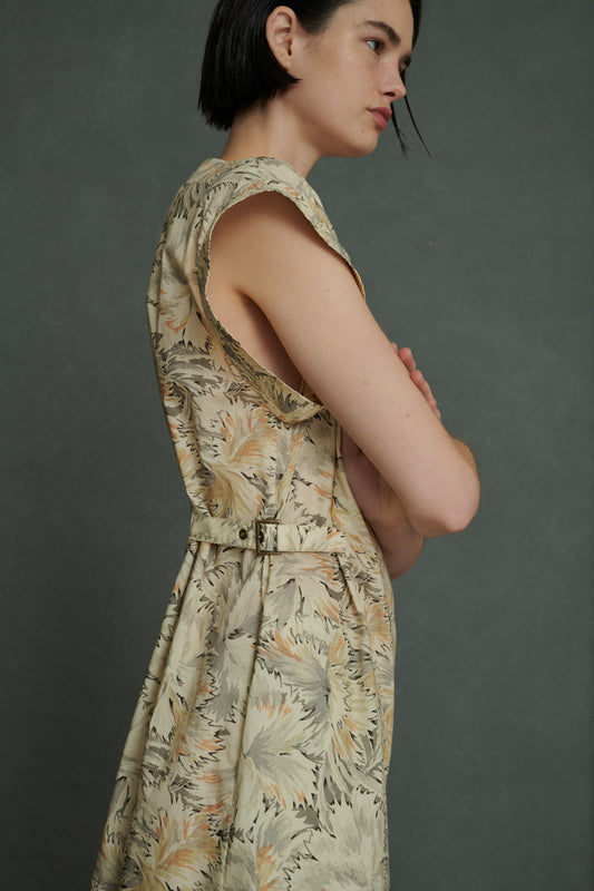 Robe Alba - Beige/Gris - Coton - Femme