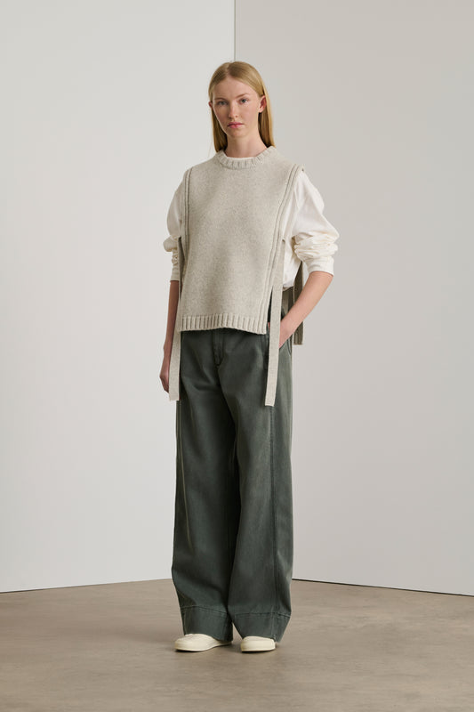 Pull Uzel - Gris Clair - Laine - Femme