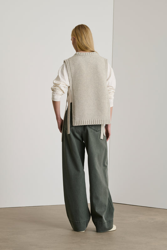 Pull Uzel - Gris Clair - Laine - Femme