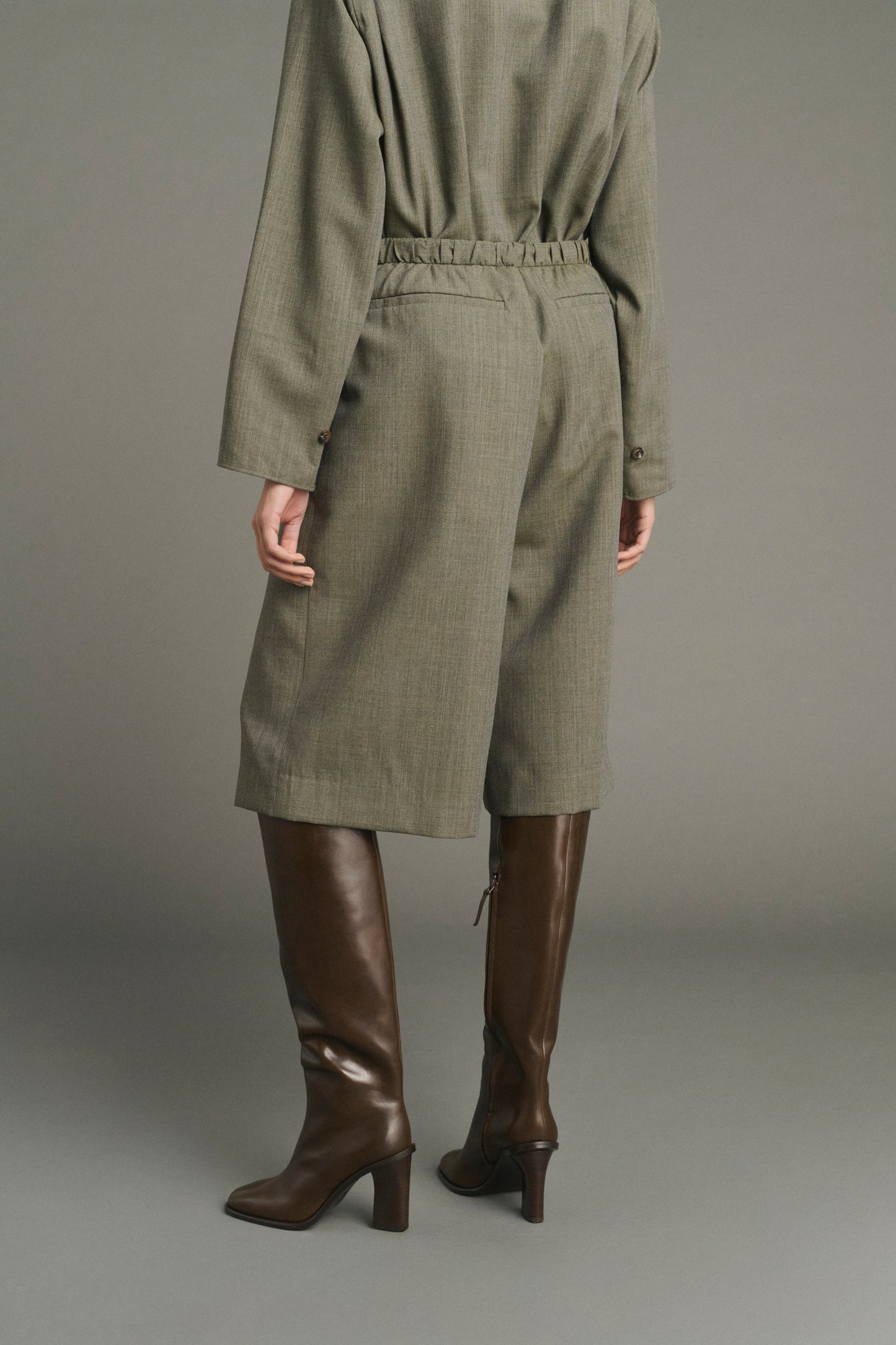 Louison Bermuda shorts - Sage Green - Wool - Women