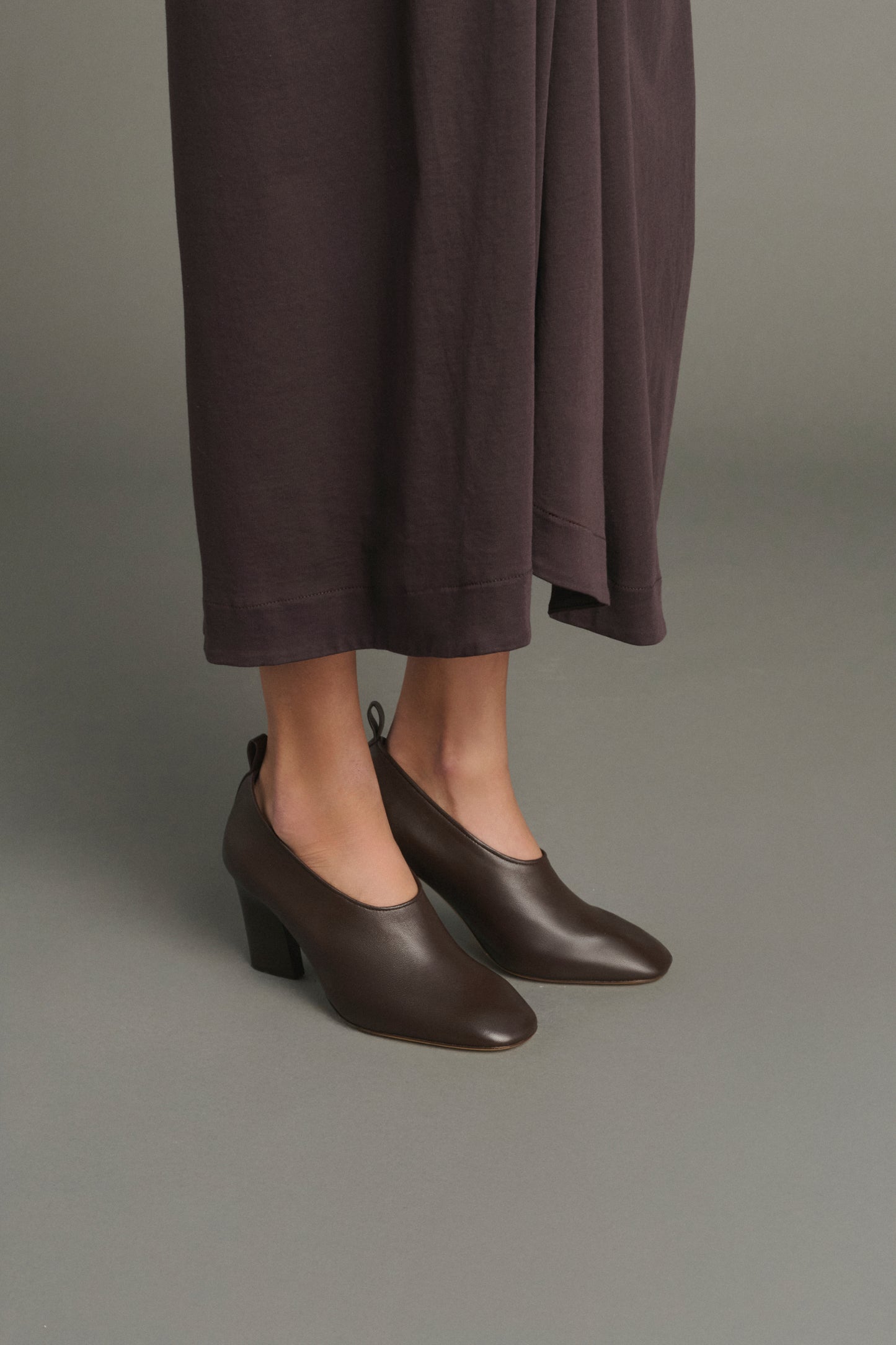 Thea heels - Warm Brown - Leather - Women
