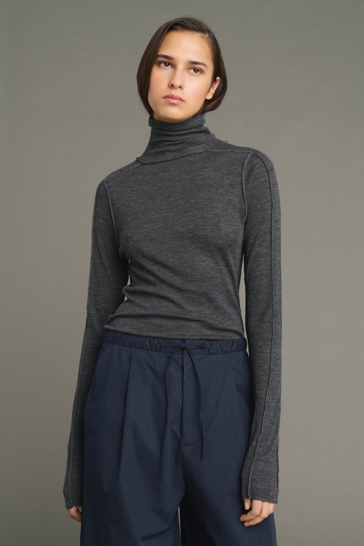 T-Shirt Lois - Anthracite Grey - Wool - Women vue 1