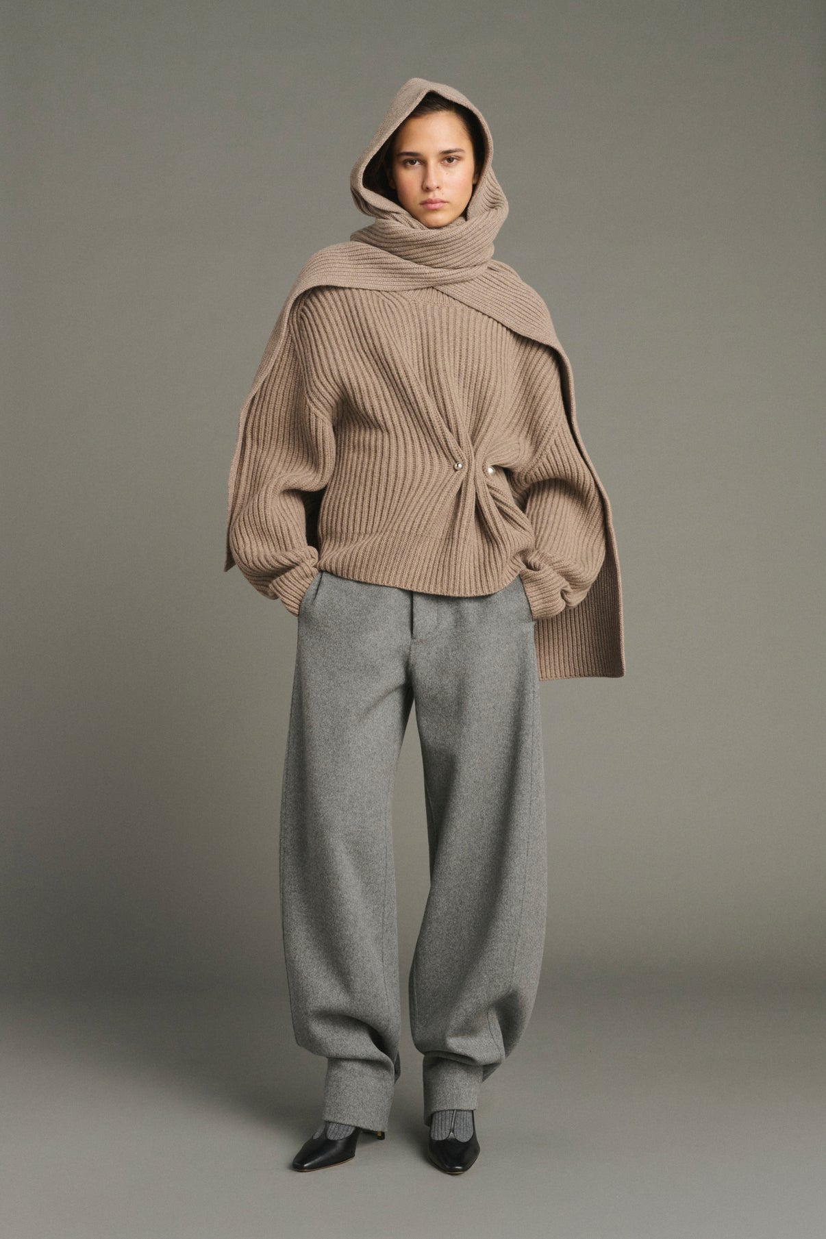 Pullover Flamand - Beige Chiné - Merino Wool - Women vue 3