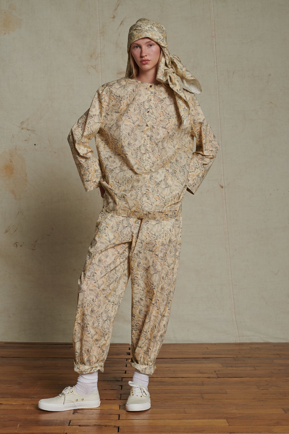 Pantalon Andreas - Beige/Gris - Coton - Femme vue 4