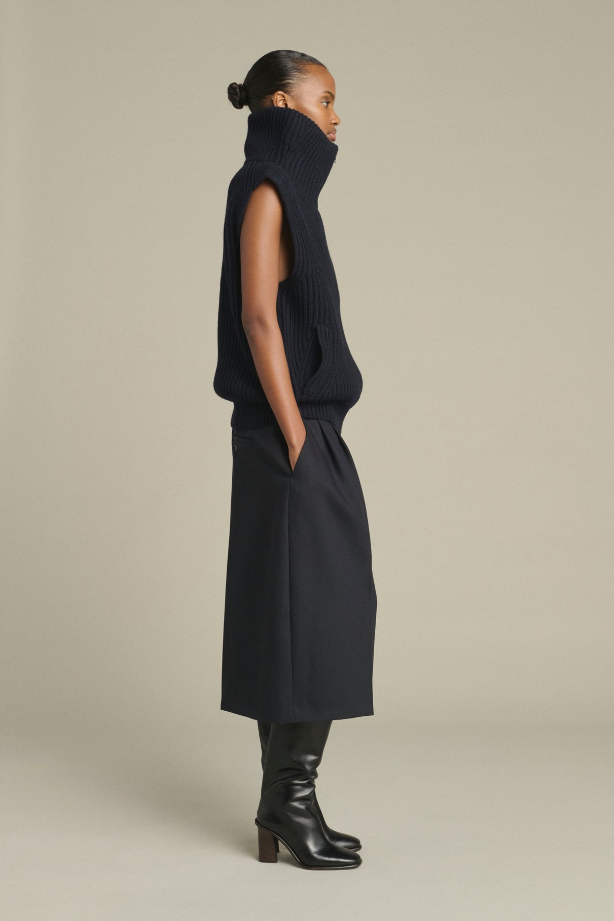 Kristen Jacket - Navy - Merino Wool - Women vue 3