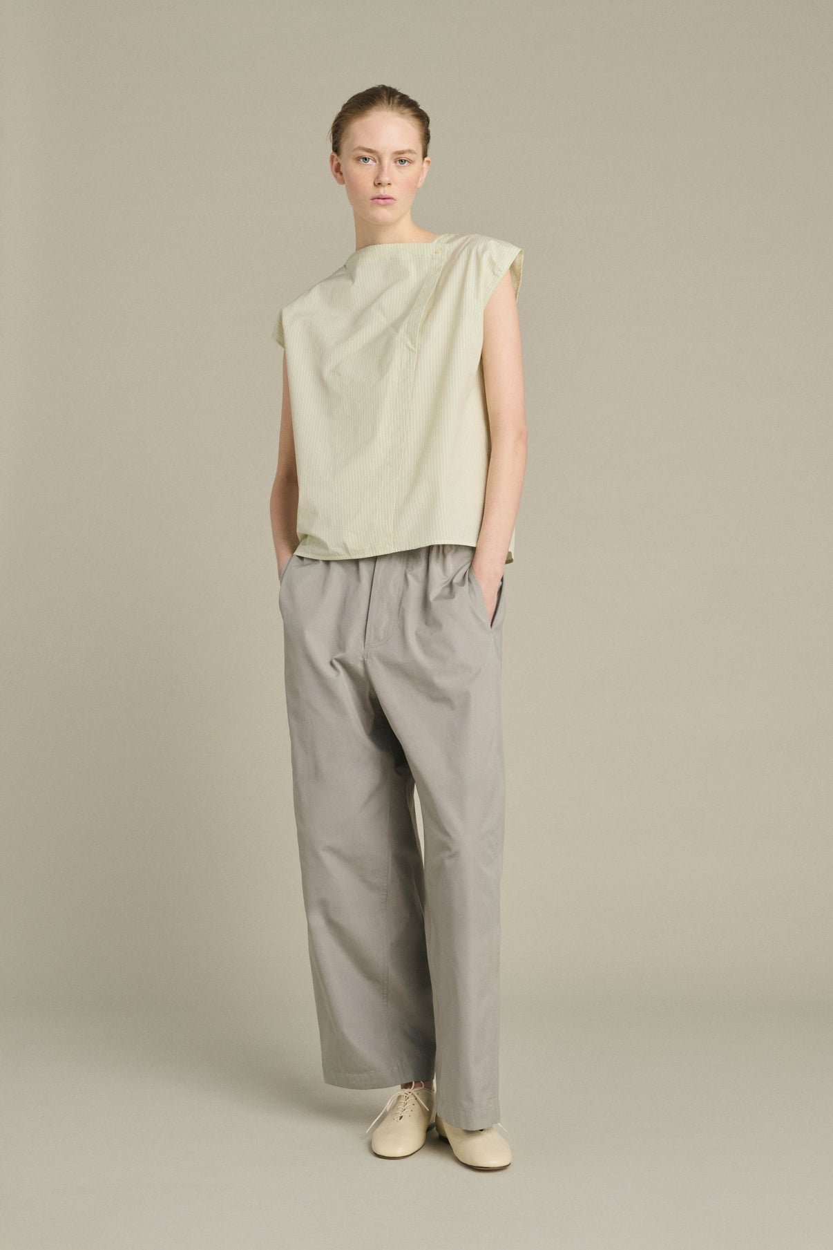 Hugues trousers - Grey - Cotton - Women vue 1