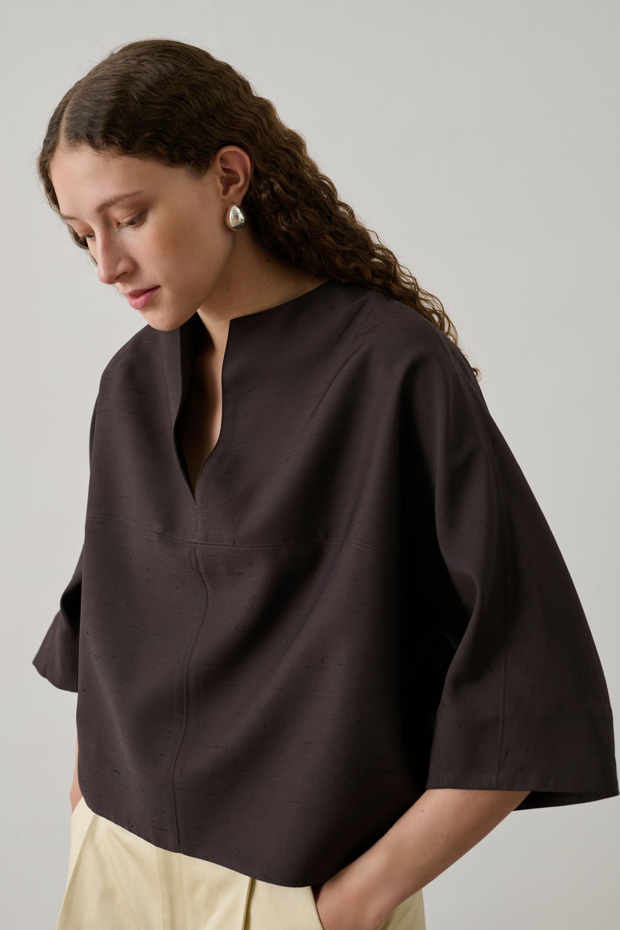 Ilona Blouse - Charcoal - Women vue 3