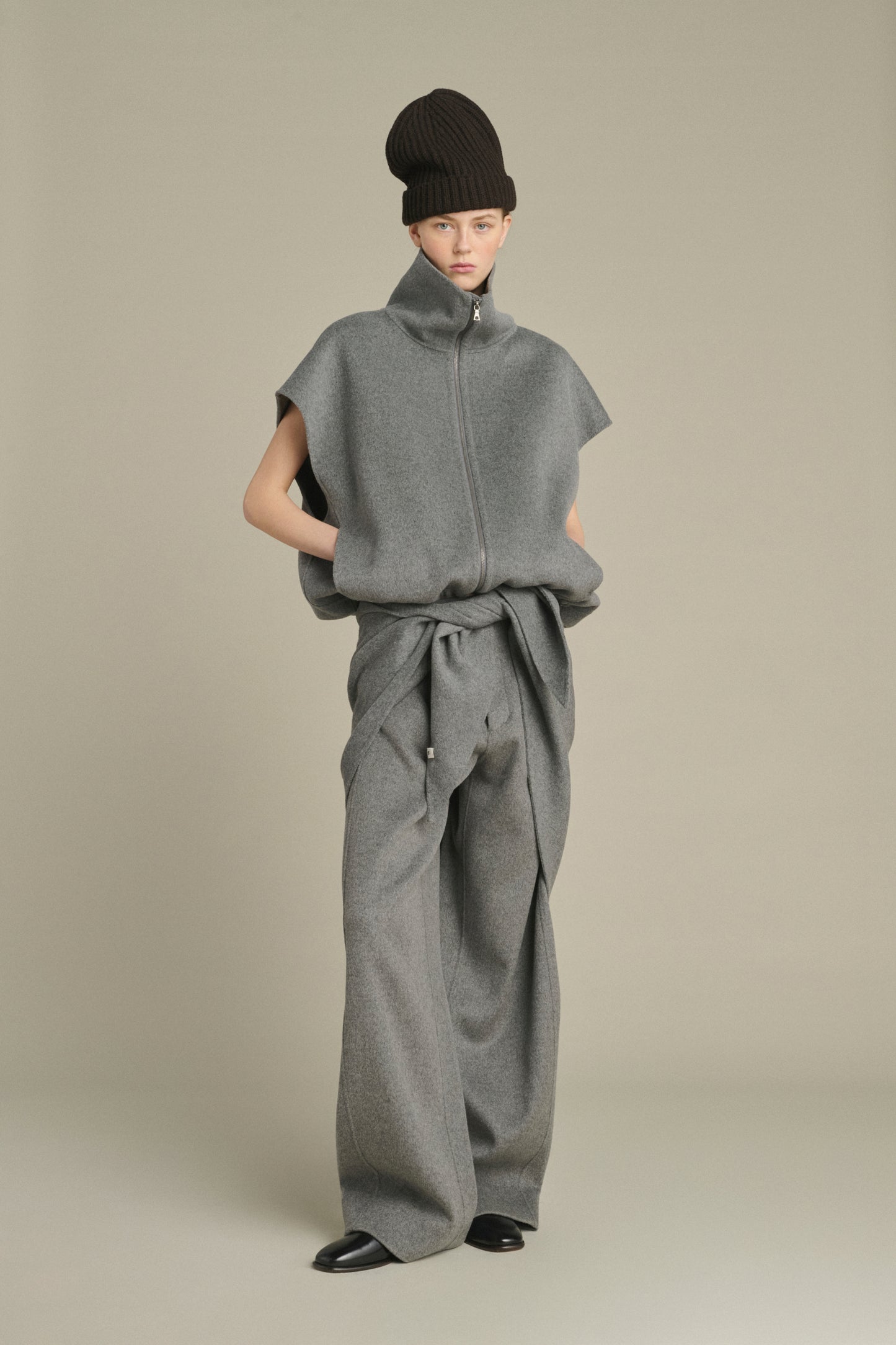 Juno Jacket - Light Grey Double-Faced Wool Women - Soeur