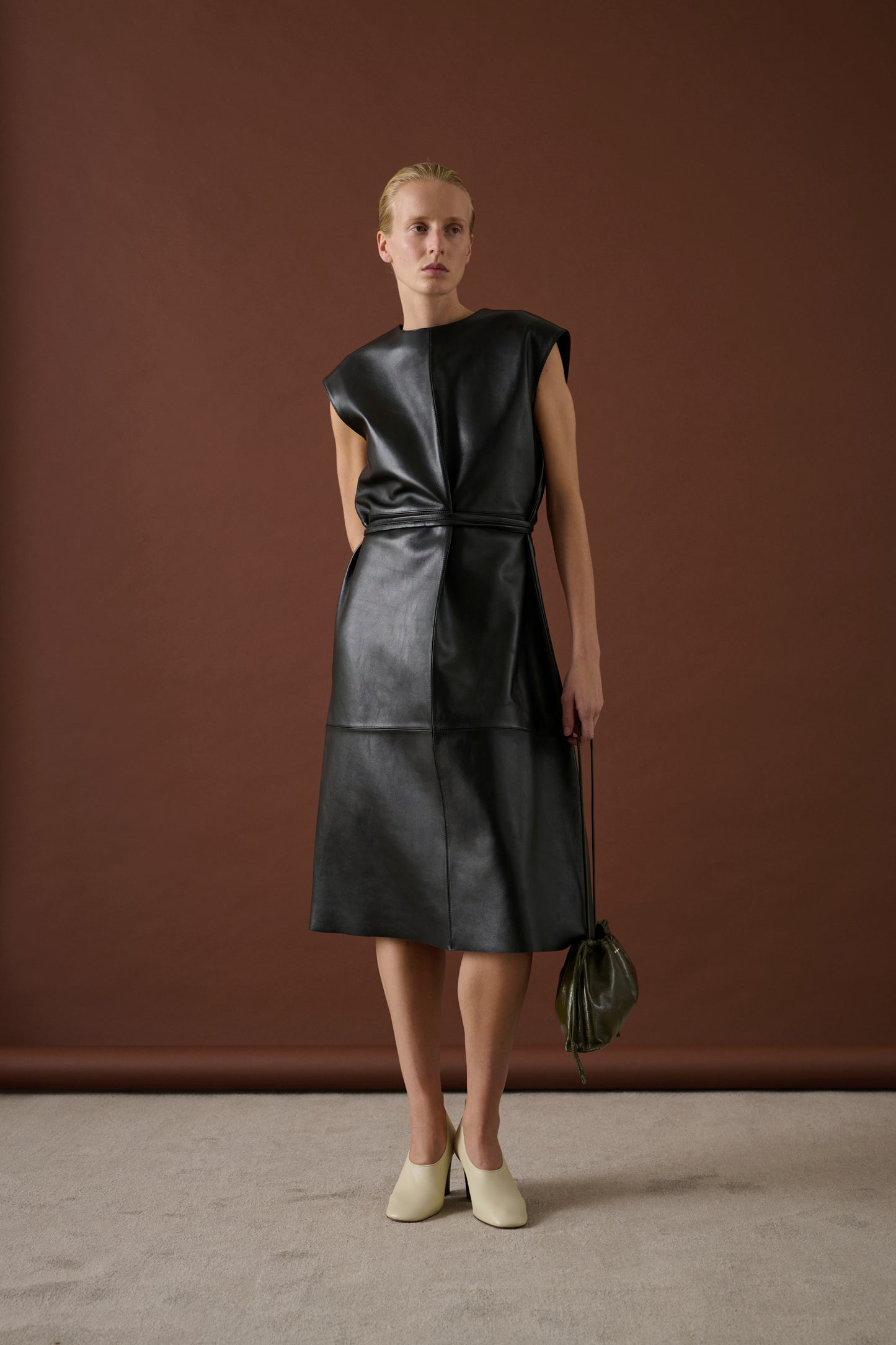 Robe Sofia - Noir - Cuir - Femme