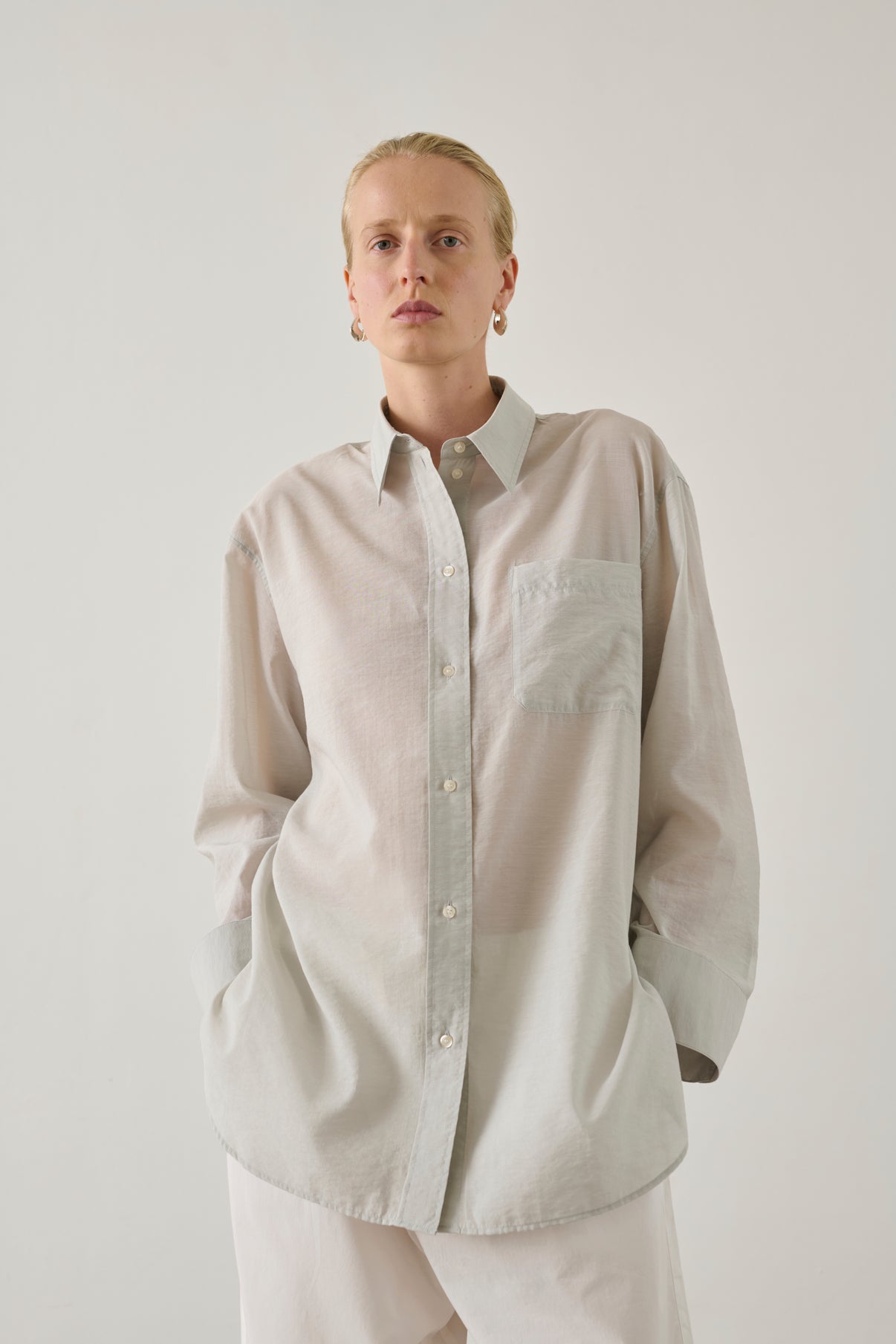 Francesca shirt - Light Grey - Women vue 2