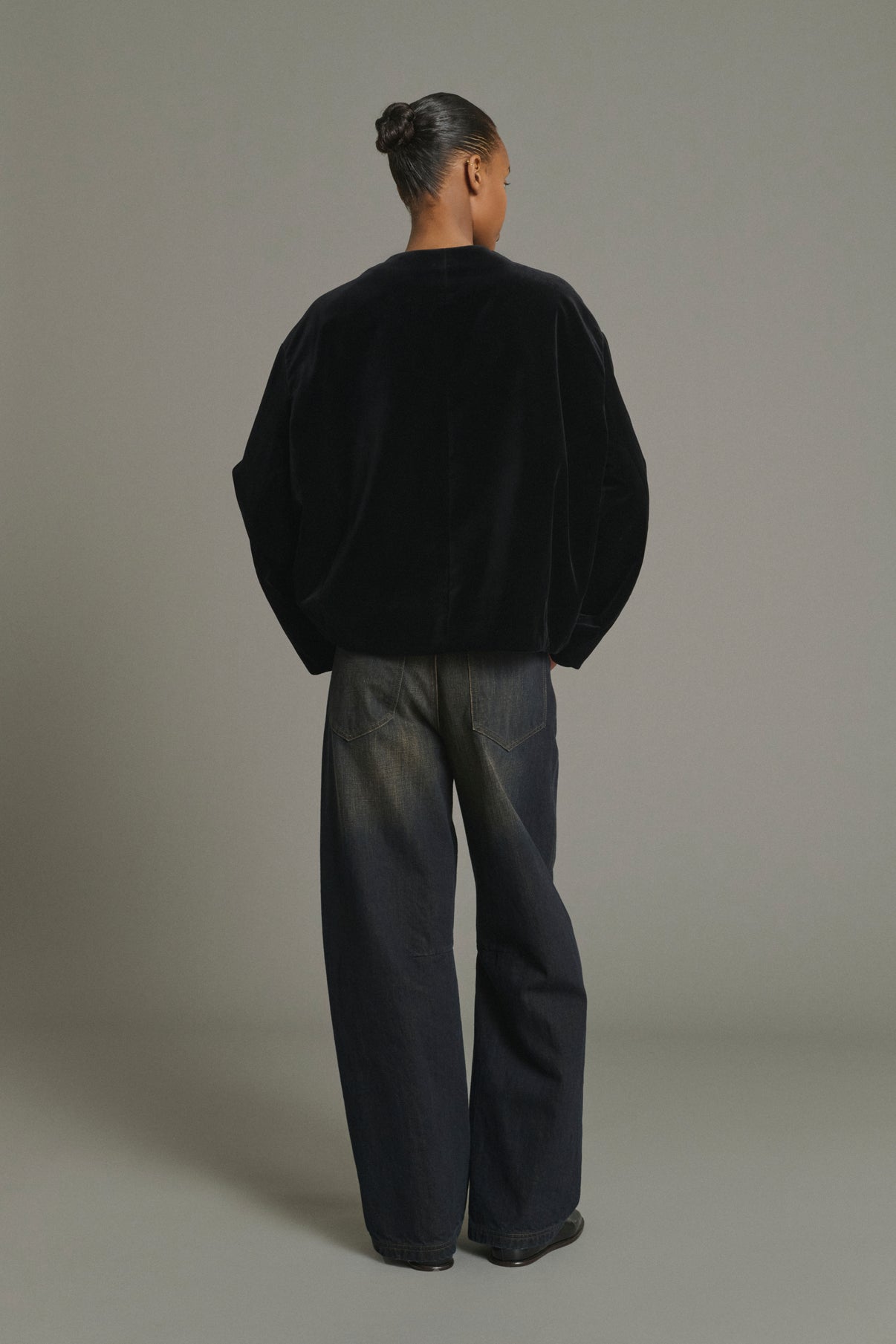 Louis Jacket - Black - Cotton - Women vue 2