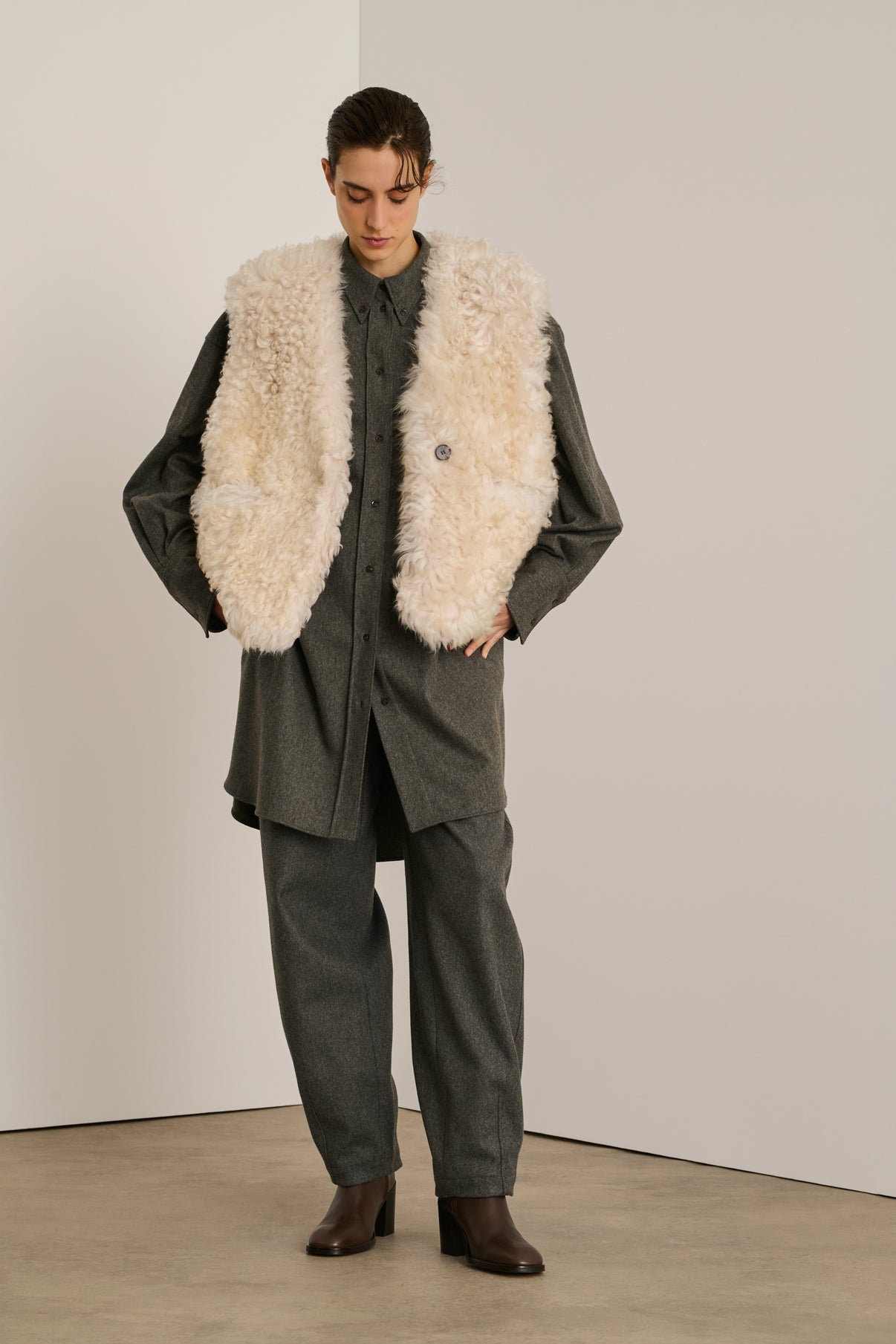 Veste Uden - Miel - Cuir - Femme vue 3