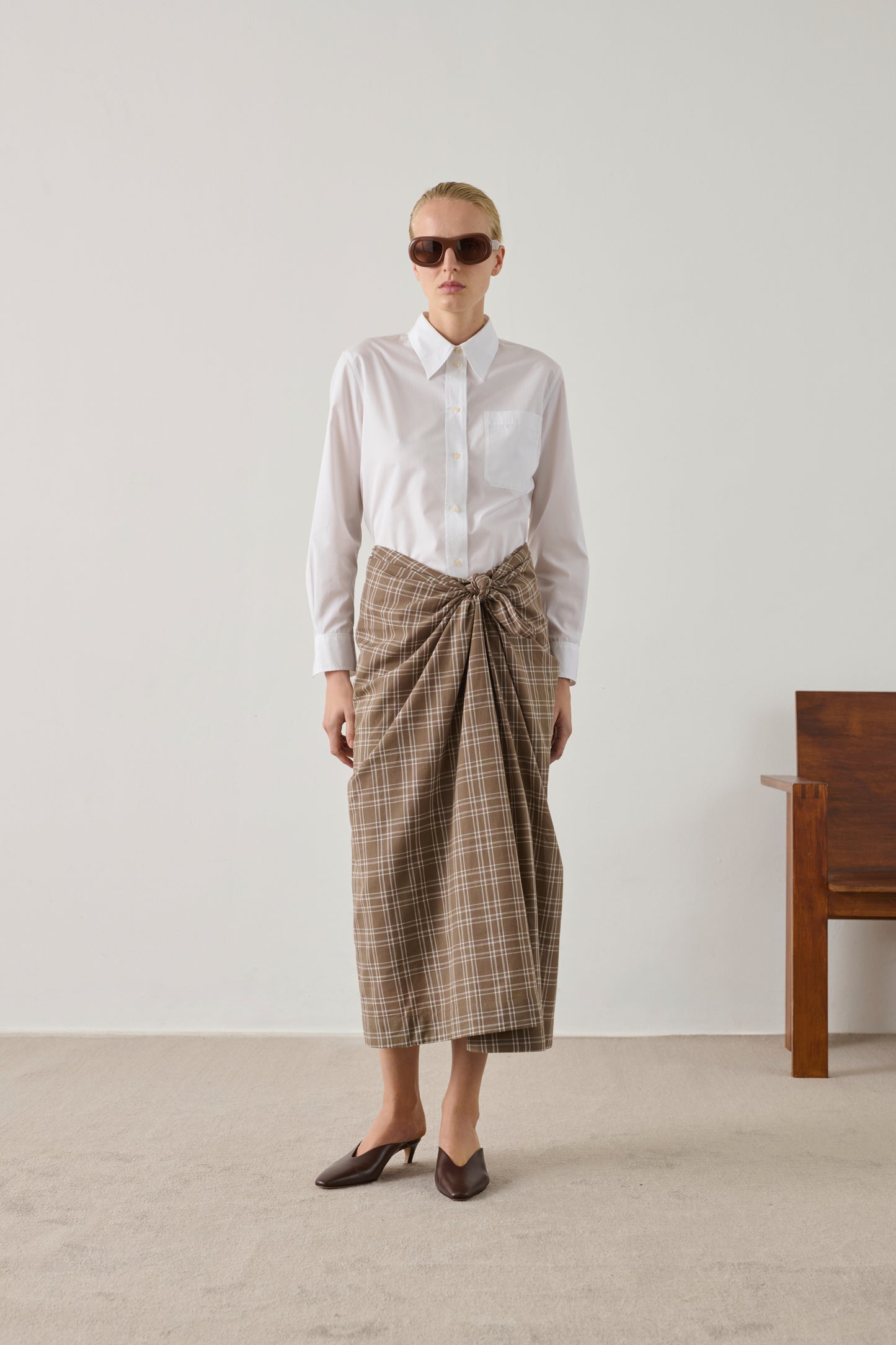 Goa skirt - Marron Glacé/Ecru - Cotton - Women