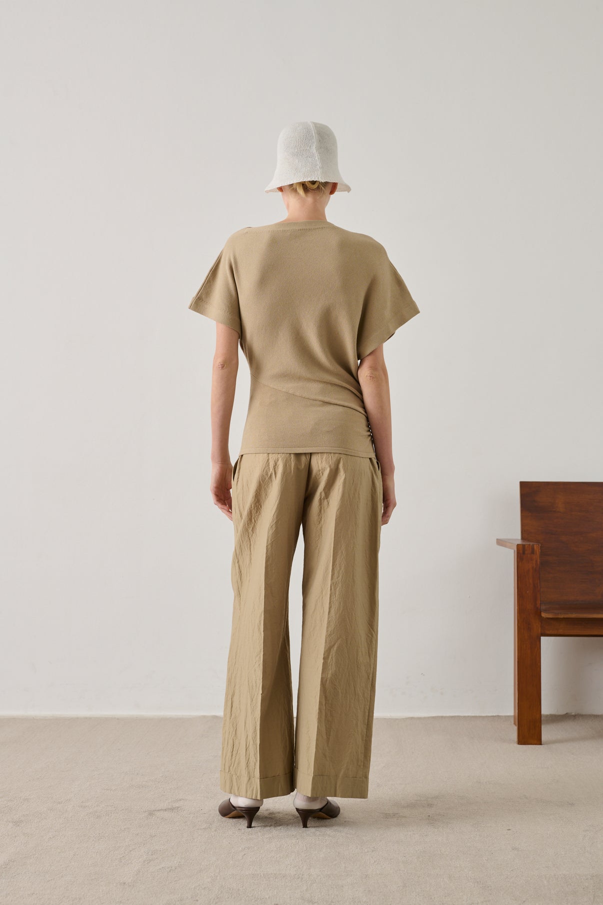 Pantalon Watson - Sable - Coton - Femme vue 2