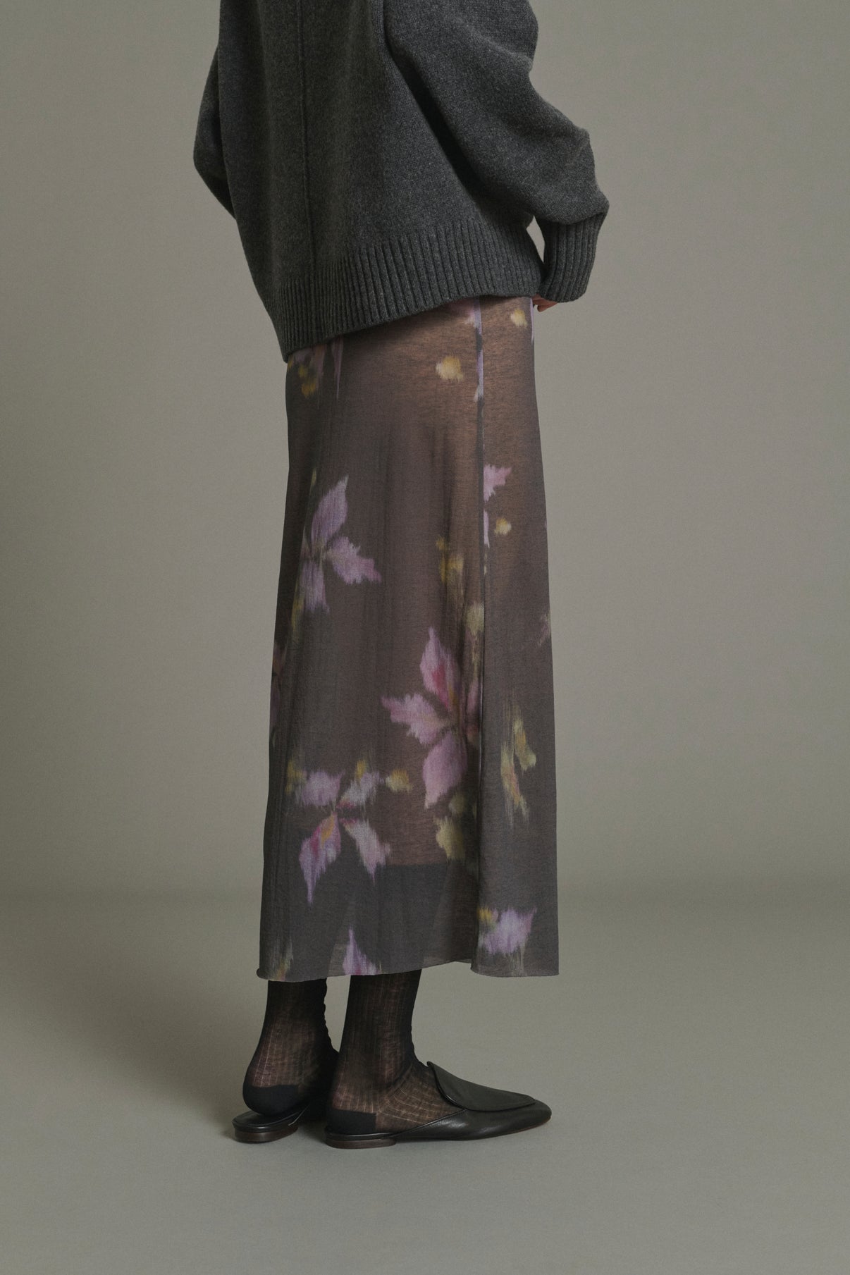 Skirt Bahia - Anthracite/Violet - Cotton - Women vue 3