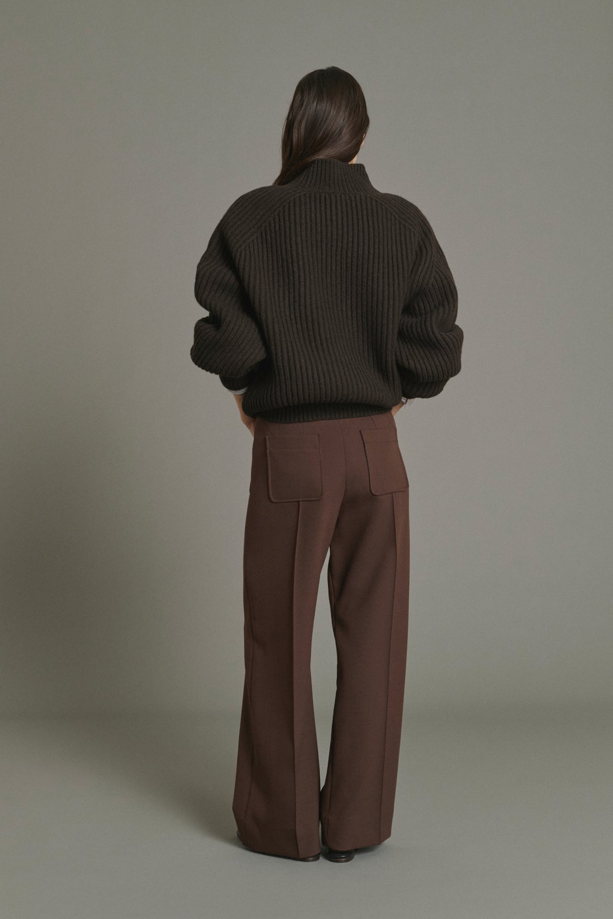 Pullover Flamand - Chocolate - Merino Wool - Women vue 3