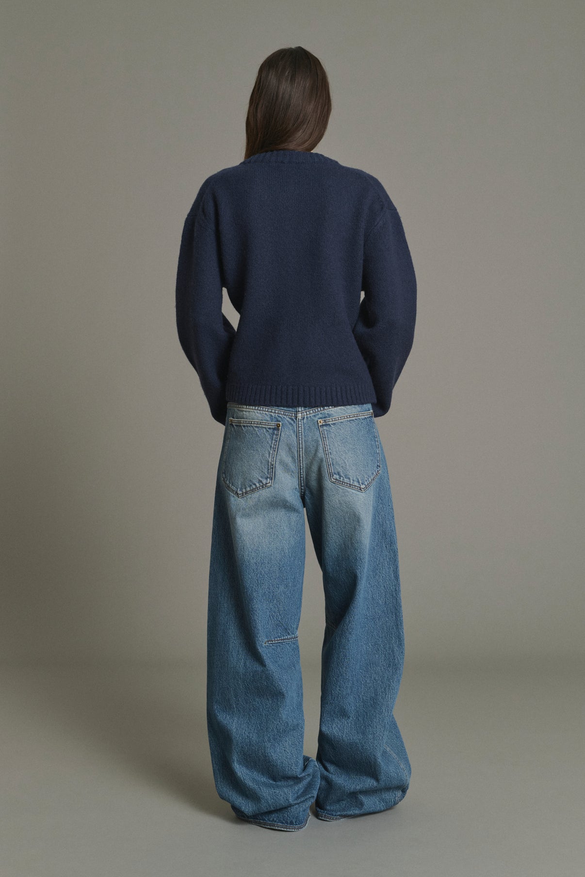 Galileo Cardigan - Navy - Merino Wool - Women vue 3