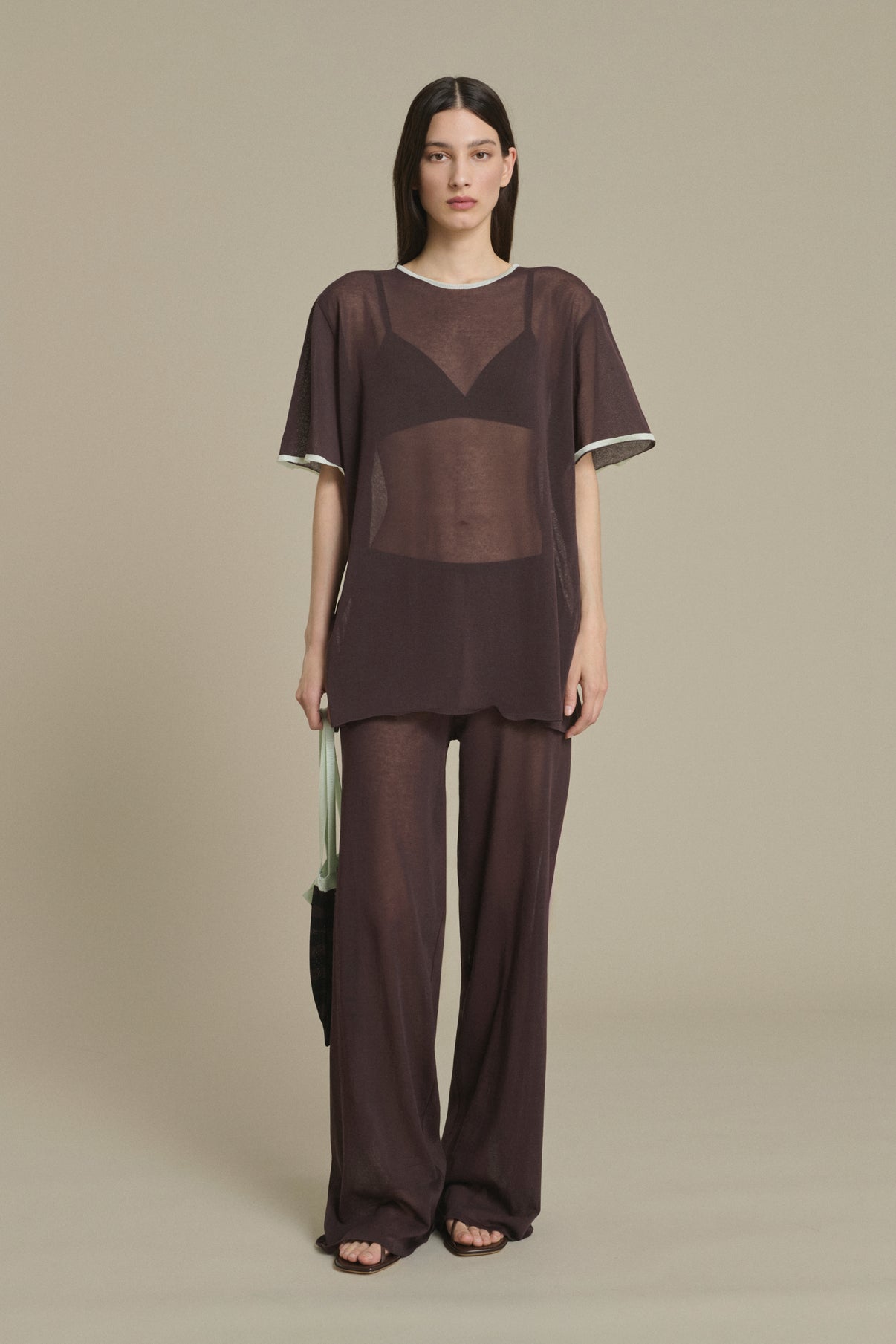 Pantalon Nico chocolat en maille Soeur & TL180 - Soeur vue 1