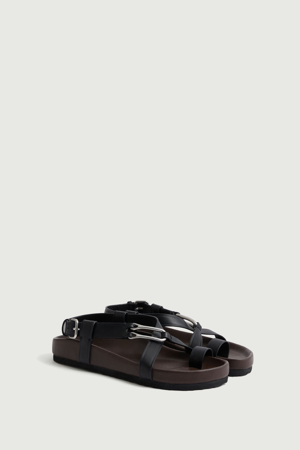 Sandales Cadaques - Noir - Cuir - Femme