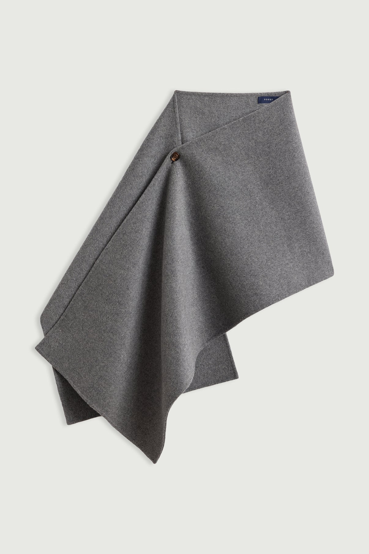 Lisette cape - Light Grey - Wool - Women vue 2