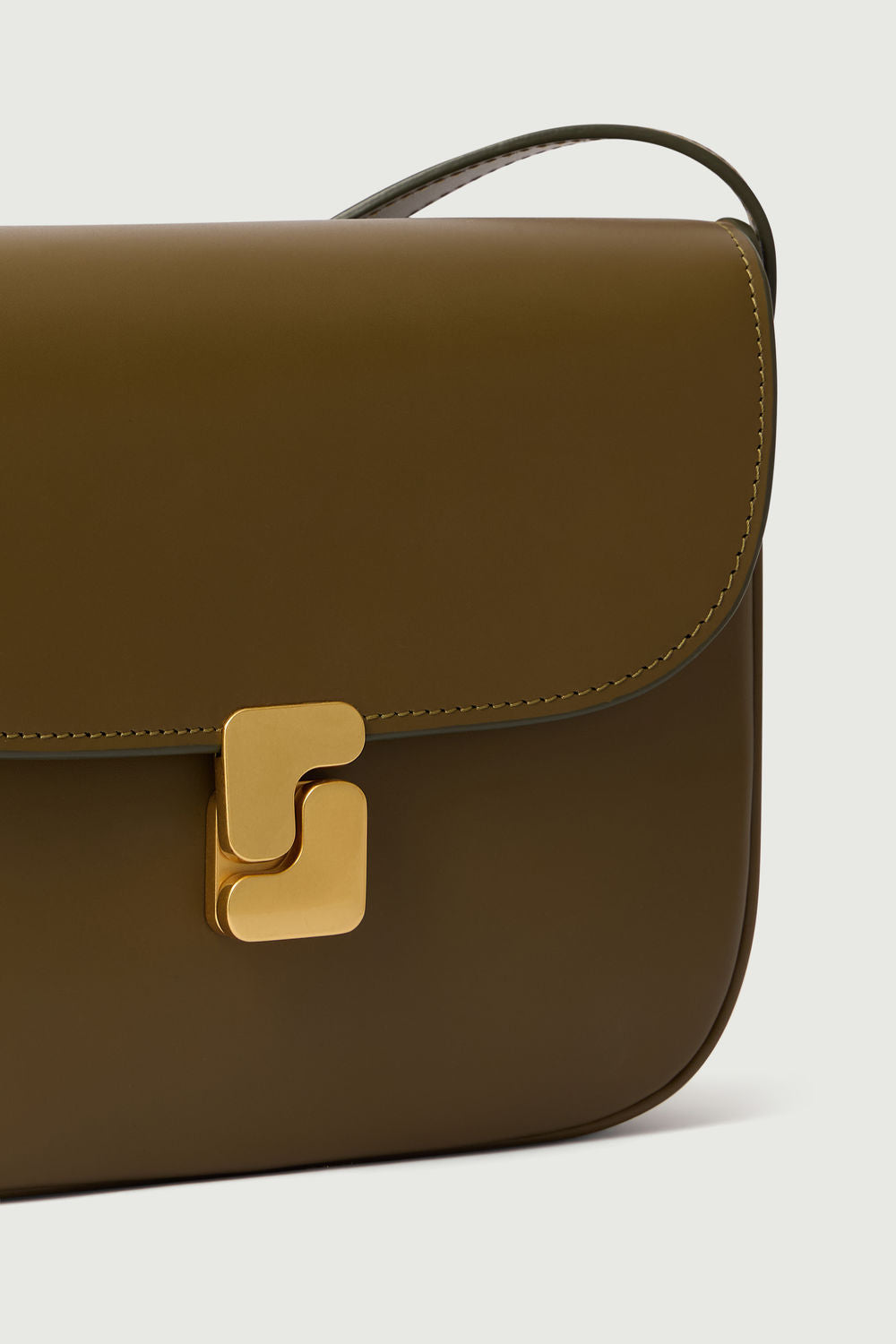 Sac Bellissima Mini - Kaki Doré - Cuir - Femme vue 4